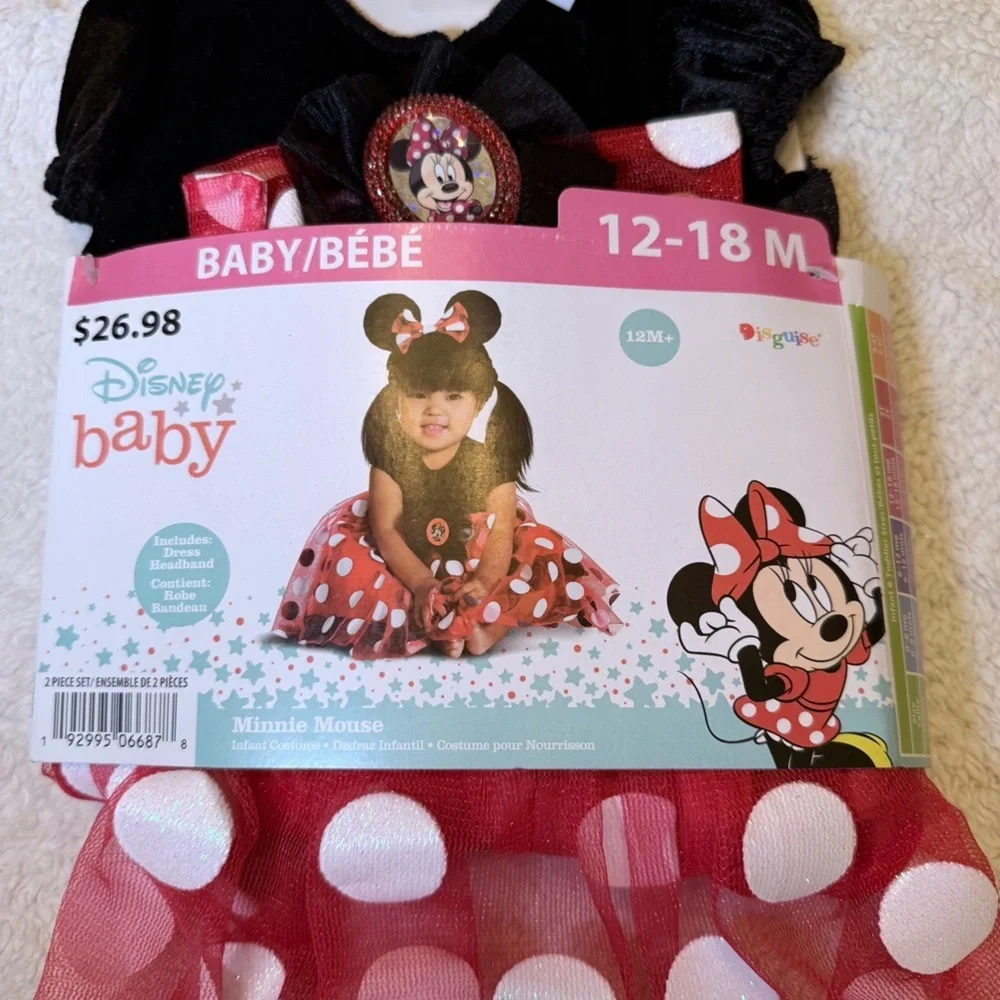 Disney Minnie Mouse Baby Costume - Black and Red - Picture 2 of 4